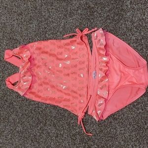 Salmon and Gold Pineapple Real Love Tankini